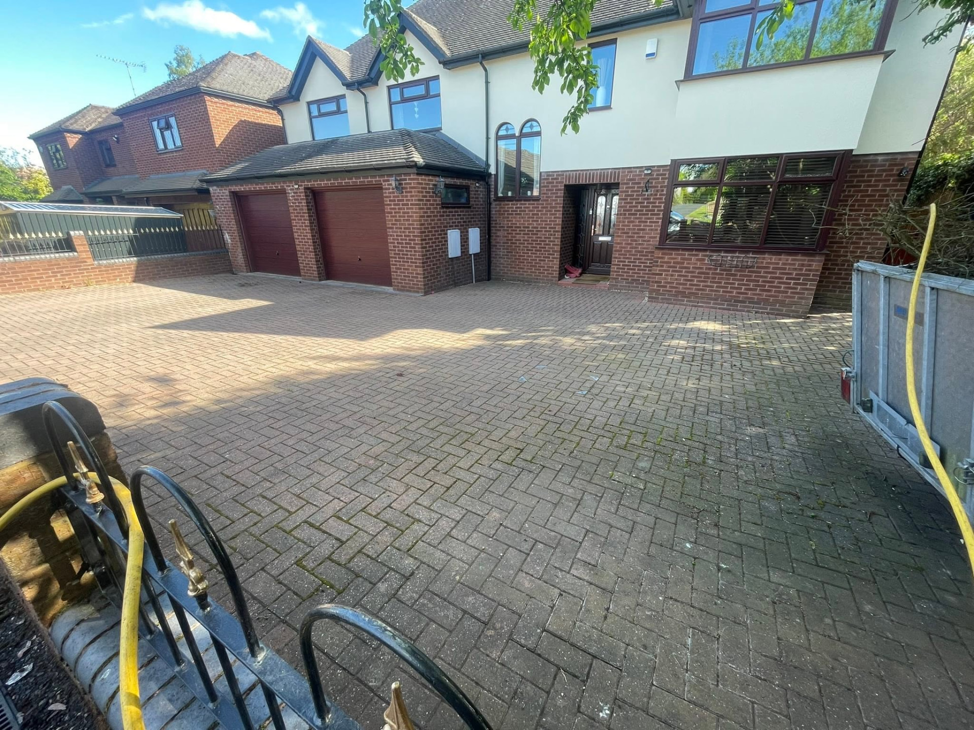 Driveway cleaning Staffordshire comparison 2, before professional cleaning