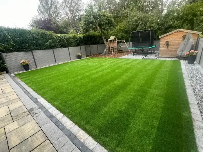 Artificial grass cleaning in Staffordshire, after professional clean