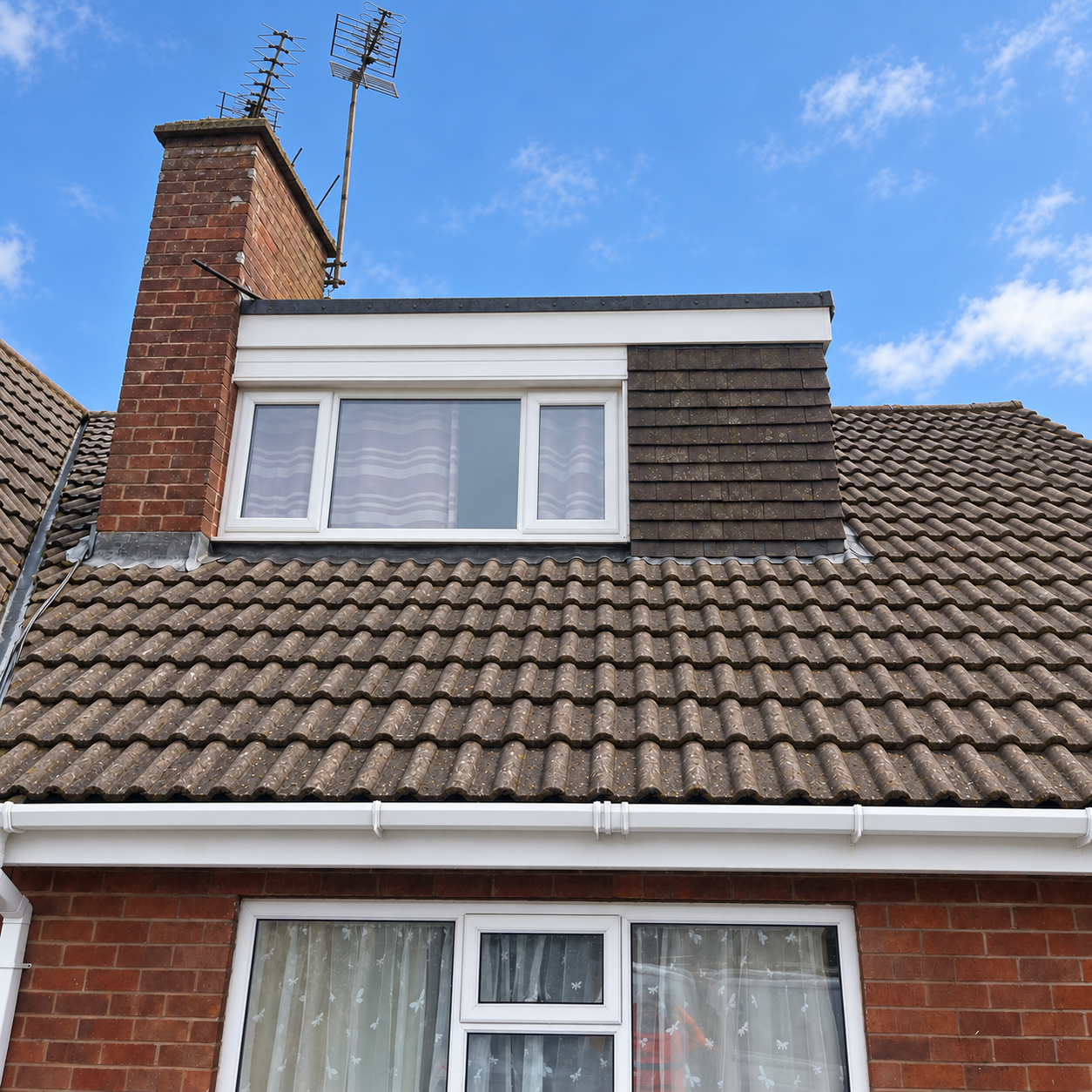 Roof cleaning Staffordshire comparison 1, after professional cleaning