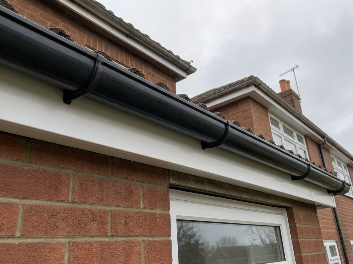 Gutter cleaning comparison 1 in Staffordshire, after professional cleaning
